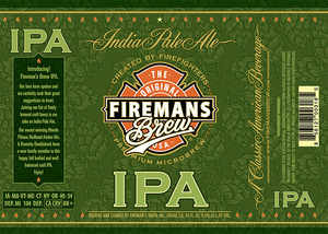Fireman's Brew Inc India Pale Ale July 2016