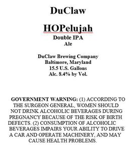 Duclaw Brewing Hopelujah