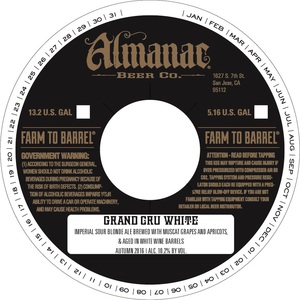 Almanac Beer Co. Grand Cru White July 2016