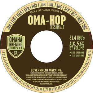 Omaha Brewing Company Oma-hop Session July 2016