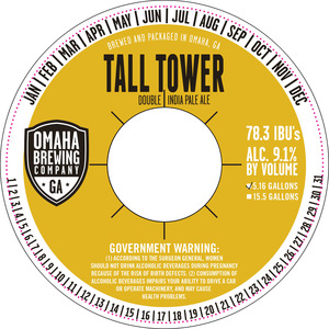 Omaha Brewing Company Tall Tower Double July 2016