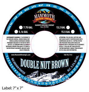 Mammoth Brewing Company Double Nut Brown Porter July 2016