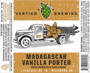 Vertigo Brewing Madagascar Vanilla Porter August 2016