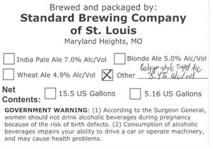 Standard Brewing Company Of St Louis August 2016