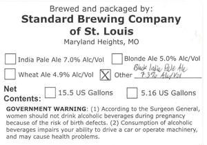 Standard Brewing Company Of St Louis August 2016