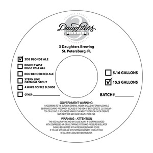 3db Blonde Ale August 2016