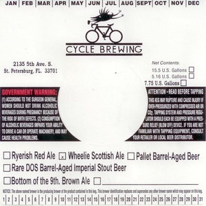 Cycle Brewing, Inc. Wheelie Scottish Ale