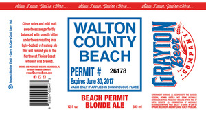 Beach Permit Blonde August 2016