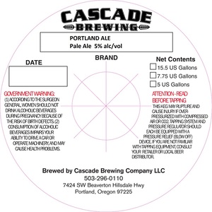 Cascade Brewing Company Portland Ale August 2016