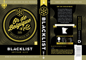 Blacklist Beer LLC Or De Belgique August 2016