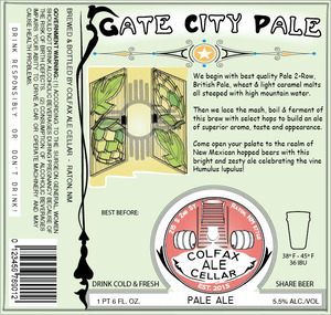 Colfax Ale Cellar Gate City Pale Ale August 2016