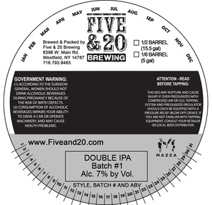 Five & 20 Brewing August 2016