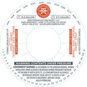 Breckenridge Brewery Barrel Aged Imperial Cherry Stout August 2016