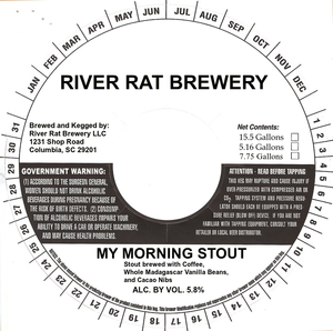 River Rat Brewery My Morning Stout August 2016