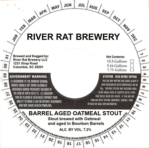 River Rat Brewery Barrel Aged Oatmeal Stout August 2016