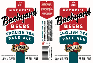 Mother's Brewing English Tea Pale Ale August 2016