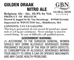 Gulden Draak Nitro Ale August 2016