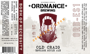 Old Craig English Style Old Ale August 2016