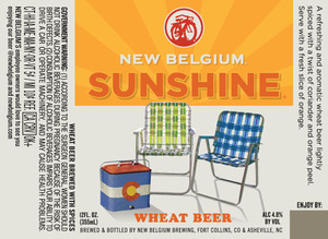 New Belgium Brewing Sunshine August 2016