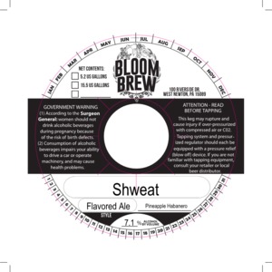 Bloom Brew Shweat September 2016