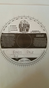 Bloom Brew Fords Pale August 2016