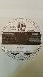 Bloom Brew Java The Stout August 2016
