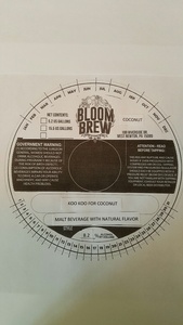 Bloom Brew Koo Koo For Coconut August 2016