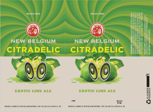 New Belgium Brewing Citradelic Exotic Lime Ale August 2016