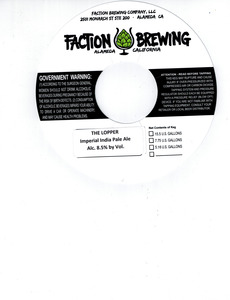 Faction Brewing The Lopper August 2016