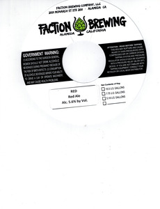 Faction Brewing Red August 2016