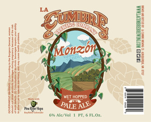 La Cumbre Brewing Co. Monzon Wet Hop Pale Ale September 2016