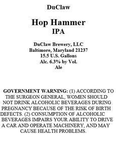 Duclaw Brewing Hop Hammer