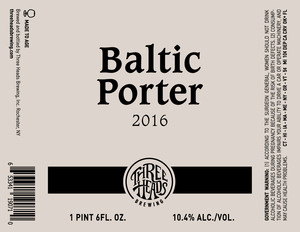 Three Heads Brewing Baltic Porter September 2016