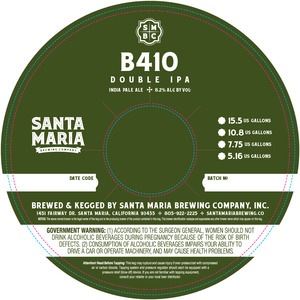 Santa Maria Brewing Co Inc B410 September 2016
