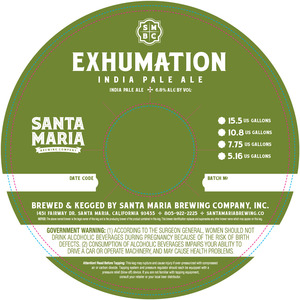Santa Maria Brewing Co Inc Exhumation September 2016
