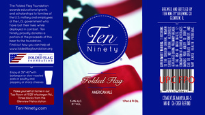 Ten Ninety Brewing Co Folded Flag September 2016