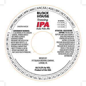 Block House Brewing India Pale Ale September 2016