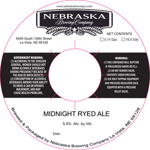 Nebraska Brewing Company Midnight Ryed September 2016