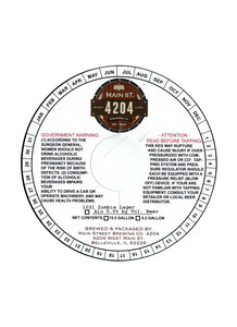 Main Street Brewing Co 4204 1031 Zombie Lager September 2016