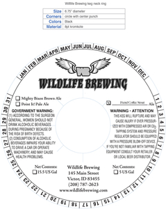 Wildlife Brewing Fiend Coffee Stout Ale September 2016