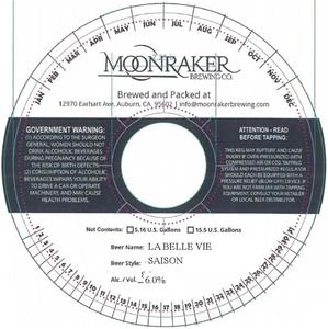 Moonraker Brewing Company La Belle Vie Saison