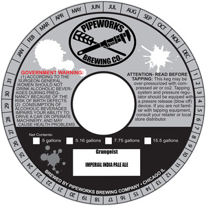 Pipeworks Brewing Company Grungeist September 2016
