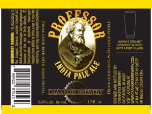 Crankers Brewery India Pale Ale Professor India Pale Ale August 2016