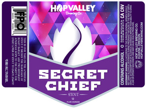 Hop Valley Brewing Co. Secret Chief