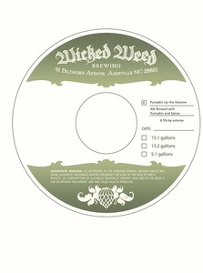 Wicked Weed Brewing Pumpkin Up The Volume September 2016