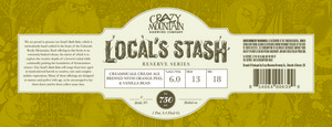 Crazy Mountain Brewing Company Local's Stash Creamsicale Cream Ale September 2016