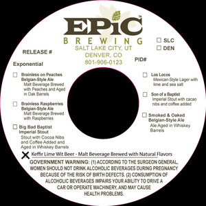 Epic Brewing Keffir Lime Wit September 2016