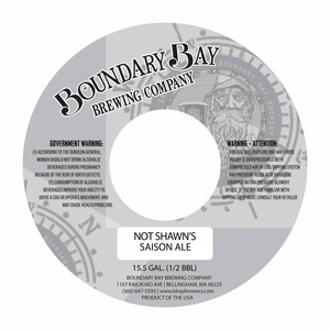 Boundary Bay Brewery Not Shawn's Saison Ale