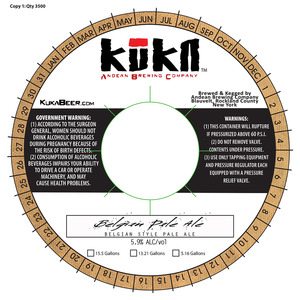 Kuka Belgian Pale Ale September 2016