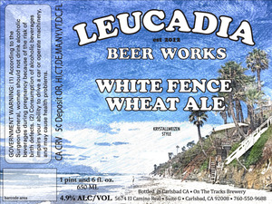 White Fence Wheat Leucadia Beer Works October 2016